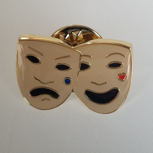 Burberry Jewelry - Burberry Clown Mardigras Face Broche Pin